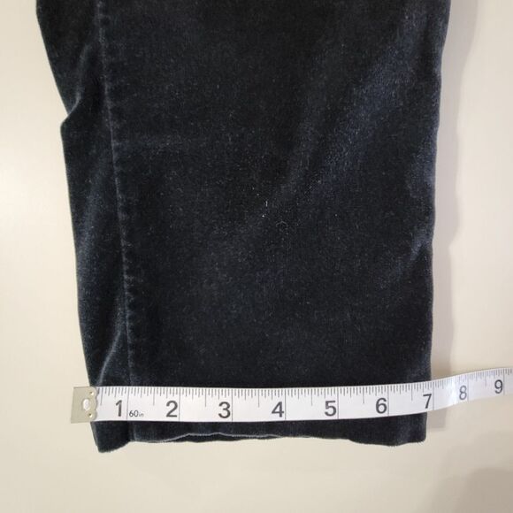 Calvin Klein Black Velvet High Waisted Boot Leg Jeans - Picture 10 of 16